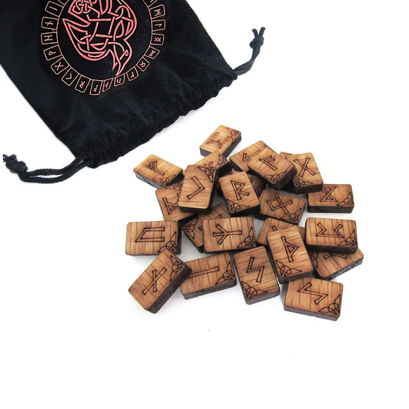 Engraved Oak Rune Set