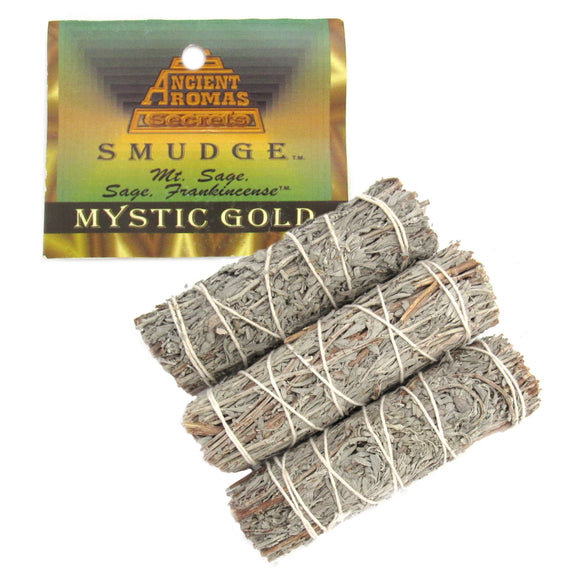 Mystic Gold Smudges (Package of 3) by Ancient Aromas (Native Made)