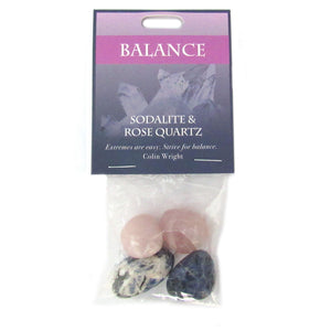 Balance Gemstones (Sodalite and Rose Quartz) - Package of 4