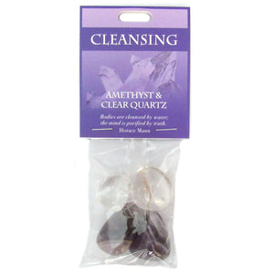 Cleansing Gemstones (Amethyst and Clear Quartz) - Package of 4