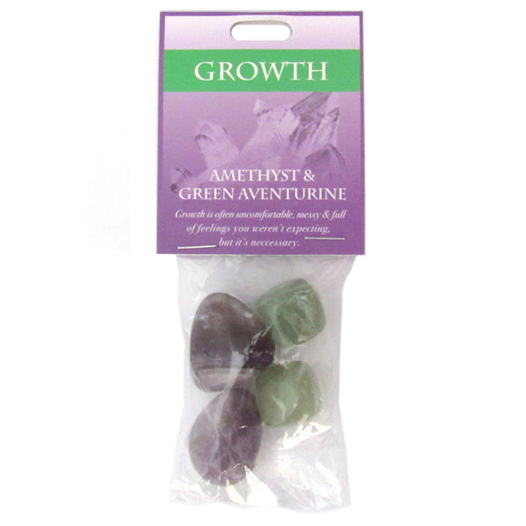Growth Gemstones (Amethyst and Green Aventurine) - Package of 4