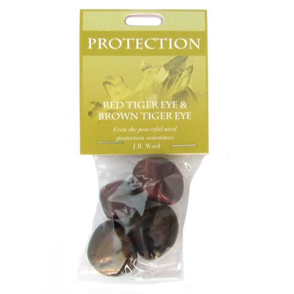 Protection Gemstones (Red Tiger Eye and Brown Tiger Eye) - Package of 4