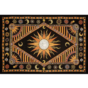 Celestial Sun and Moon Tapestry (Yellow/Orange)