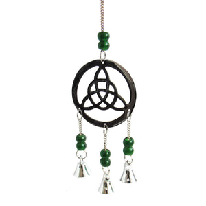 Triquetra Chime with Beads (Green)