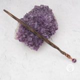 Oak Wand with Amethyst Sphere