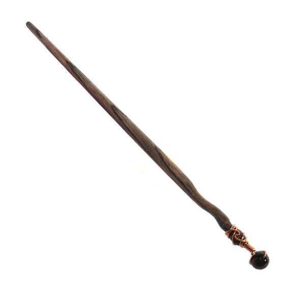 Garnet and Oak Wand