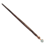 Oak Wand with Green Fluorite Sphere