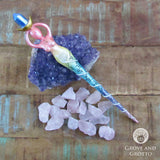 Spiral Goddess Rainbow Wand