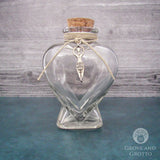 Heart-Shaped Witch Bottle with Goddess Charm