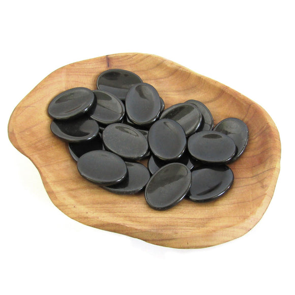 Black Agate Worry Stone